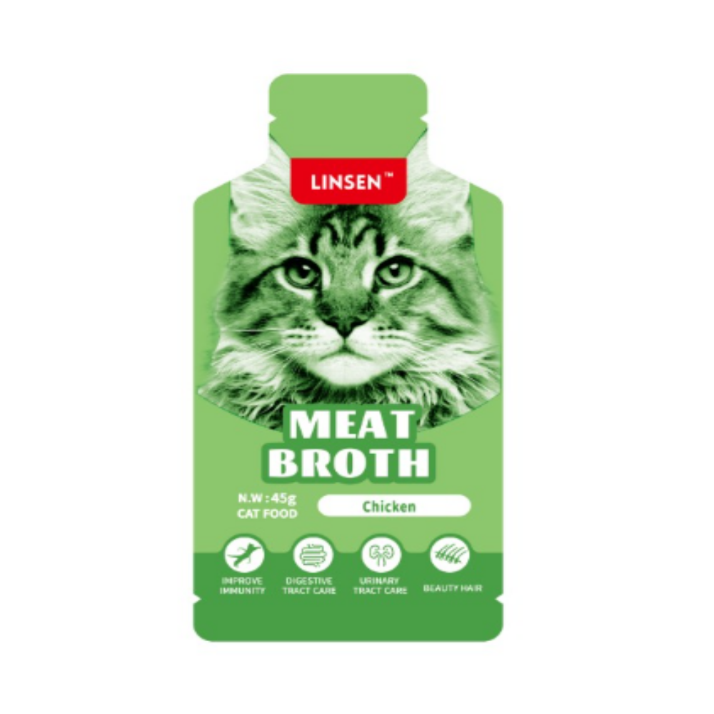 LINSEN Meat Broth 50g With Chicken مرق للقطط بنكهة الدجاج