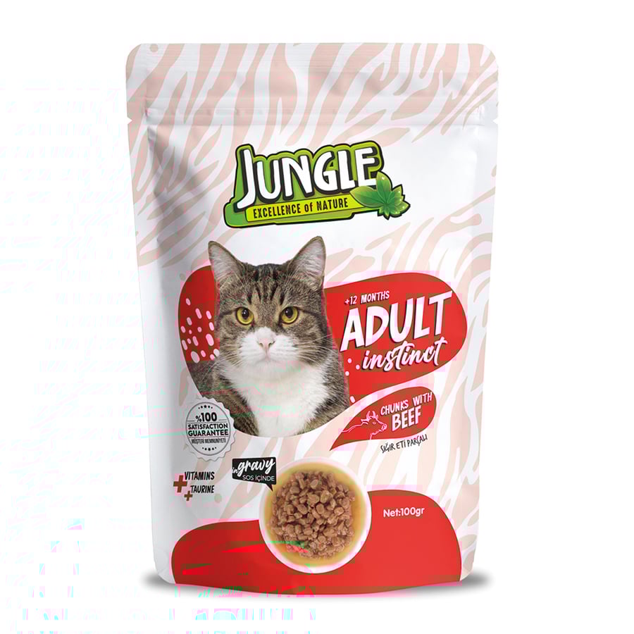 jungle pouch 100g beef مغلف بنكهة  اللحم